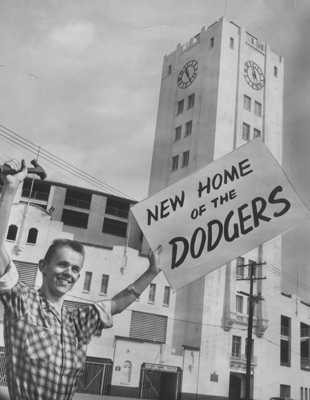 Image result for baseball's national league approved the moving of the brooklyn dodgers to los angeles